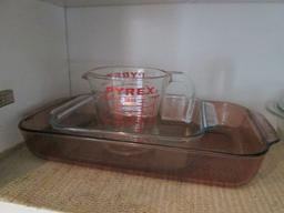 Pyrex and Corning Ware Bake Ware, 2 Cup Measuring Cup and Storage Container