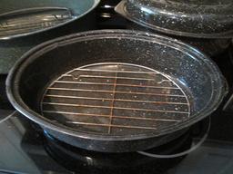 Three Enamel Dutch Roaster Ovens