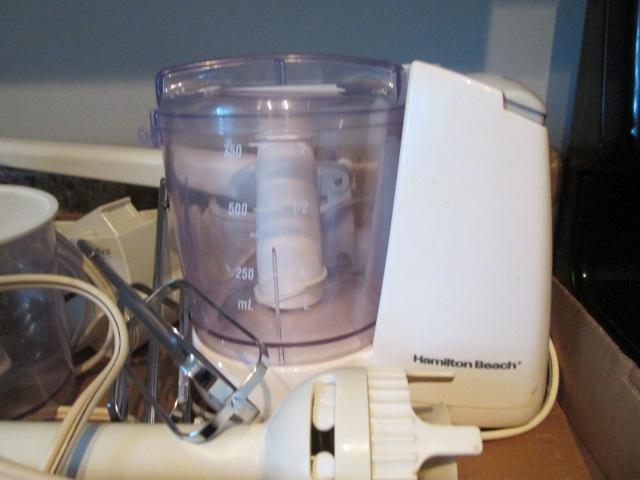 Braun Stick Blender with Attachments, Hamilton Beach Mini Chopper, Ricer and