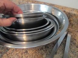 12 Stainless Steel Nesting Bowls and 4 Piece Utensil Set