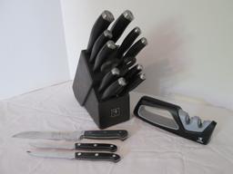JA Henckels International Knife Set in Knife Block, Steak Knives, Bread Knife and