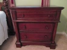 Small Banded Mahogany Design 3 Drawer Chest