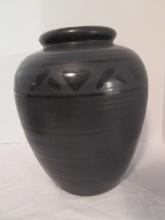 Large Black Pottery Vase