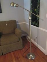 Brushed Brass Cantilevering Floor Lamp