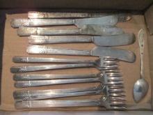 HCF Unmarked Sterling Demi Tasse Spoon, Vintage Prestige Plate Spreaders
