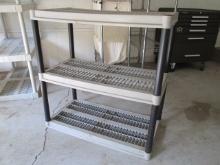 Black/Beige 3 Tier Heavy Duty Shelf Unit