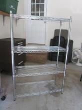 Metal 4 Tier Metal Shelf Unit