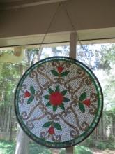 Round Mosaic Stained Glass Style Panel