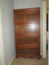 Oak Veneer 4 Door Barrister Style Bookcase