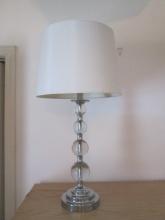 Acrylic Bubble Post Lamp with Silver Tone Base