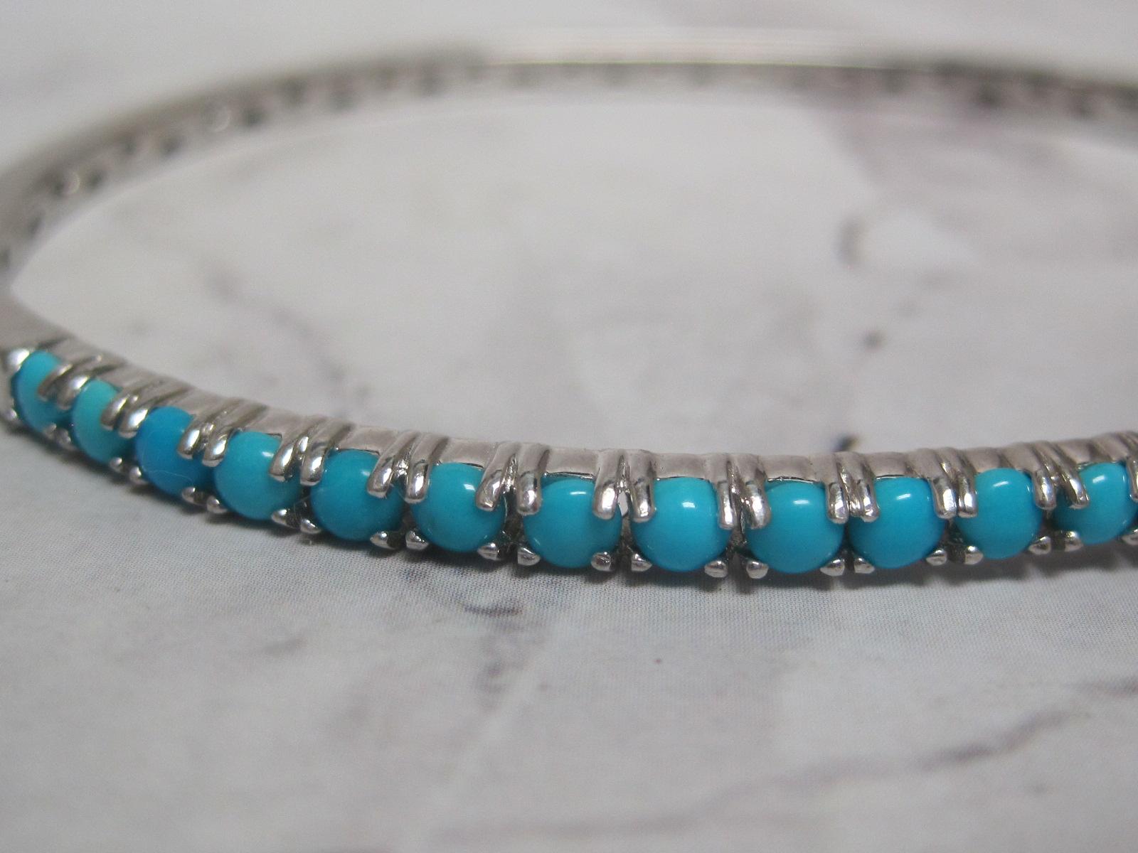 Sterling Silver Turquoise Bracelet