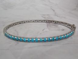 Sterling Silver Turquoise Bracelet