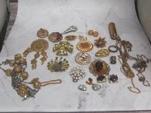 Large Lot of Vintage Costume Jewelry