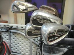 Callaway Golf Bag with 8 Clubs and Driver - Titleist, DynoPower, Callaway, etc.