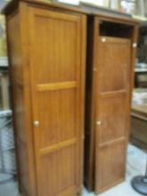 2 Particle Wood 3-Shelf Cupboard Cabinets