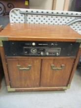 Retro Remote Color TV Wood Cabinet with Radio