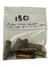 (7) 7.5mm Swiss/Swedish Nagant Cartridge Ammunition