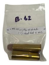 (2) .45-75 WCF Collectible Cartridge Ammunition