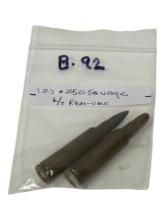 (2) .250 Savage Collectible Cartridge Ammunition