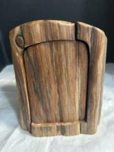 Unique Handcarved Wood Puzzle Box - Signed "Richard Rothbord, Sugarloaf, NY"