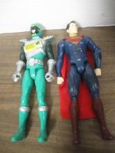 Superman and Green Power Ranger Action Figure Dolls