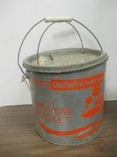 Old Pal Woodstream Galvanized Steel Floating Minnow Bucket