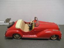 Vintage Distler "Mercedes Roadster" Wind-Up Tin Toy Car with Key