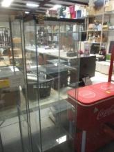 4-Shelf Glass Lighted Display Case
