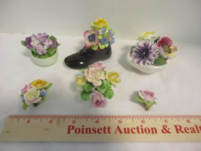 Bone China Flower Bouquets and Pins