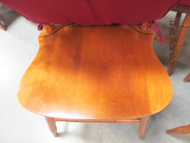 Four Hitchcock Spindle Back Side Chairs with Removable Seat Cushions