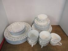 43 Pieces of Royal Doulton "Forgot Me Not" Bone China Dinner Ware