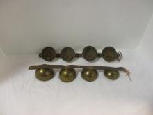 Two Sets of Old Brass Door Bells