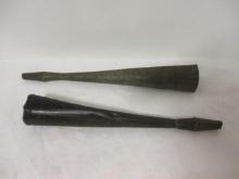 Two Antique Tin Horns