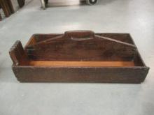 Antique Primitive Wooden Tool Caddy