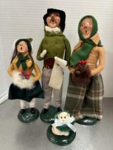 1980s Byers' Choice Ltd. The Carolers "Caroling Family with Dog"