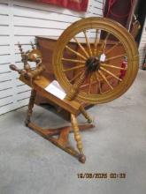 Antique Saxony Spinning Wheel