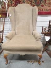High Wing Back Arm Chair with Cabriole Legs