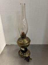 B & H Brass Oil Lamp Converted to Electric