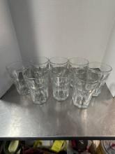 Eight Libbey Clear Glass Iced Tea Glasses