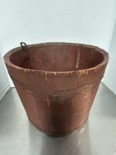 Metal Banded Wood Pail