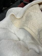 L.L. Bean Faux Sherpa and Cable Knit Throw Blanket