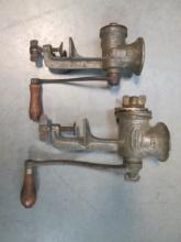 Vintage Keystone No. 5 and Blue Grass No. 71 Clamp on Grinders