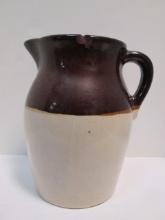 USA Brown/White Stoneware Pitcher