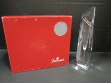 Baccarat Signed Crystal Vase in Original Box