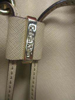 Calvin Klein Beige Shoulder Bucket Handbag