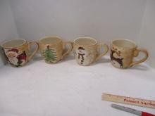 Winter Wonderland Christmas Mugs (Lot of 4)
