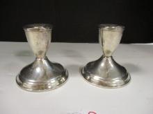 Duchin Creation Sterling Weighted Candlesticks (PR) 3 1/2"
