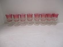 King's Crown Ruby Red Flash Thumbprint Cranberry Glass