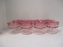 King's Crown Ruby Red Flash Thumbprint Cranberry Glass