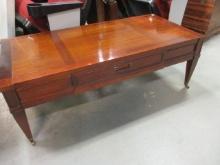 Brandt Ftr. Co. Inlay Top Coffee Table w/Casters
